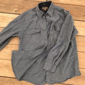 Gray Faded Glory Cotton Button Up